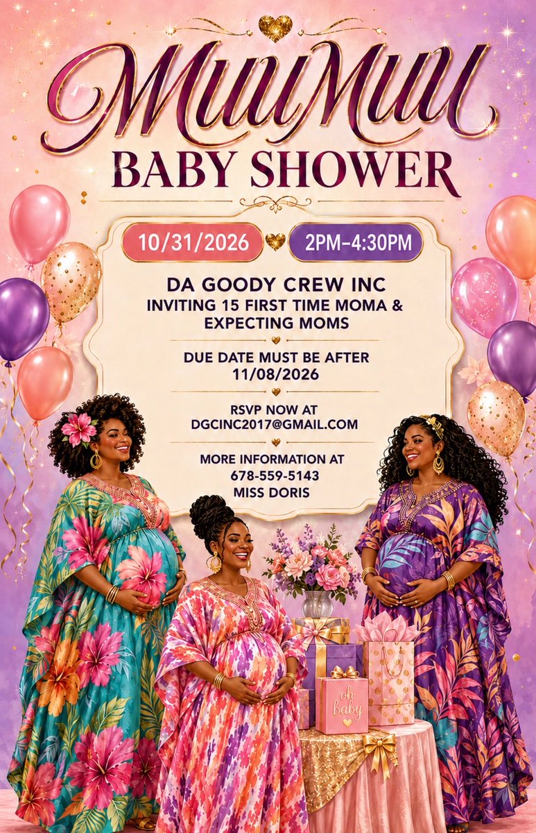 msdoris716's tweet photo. FREE BABY SHOWER IN ATLANTA GA REGISTER NOW WE STILL HAVE SPOTS AVAILABLE CONTACT MISS DORIS FOR MORE INFORMATION https://t.co/qNgIkzf6wB