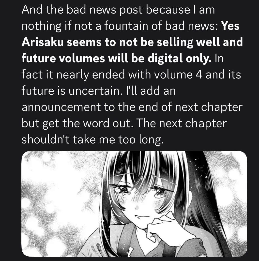cogito_yuri's tweet photo. Hi everyone,
Unfortunately, it seems that Dear Flowers that Bloom in Days of Yore, one of the best ongoing yuri manga, is not selling well. Please consider buying the digital volumes if you have the means to support the series. Here's a Kobo link:
https://t.co/i6smi2qniU https://t.co/WUUMOVCa7g