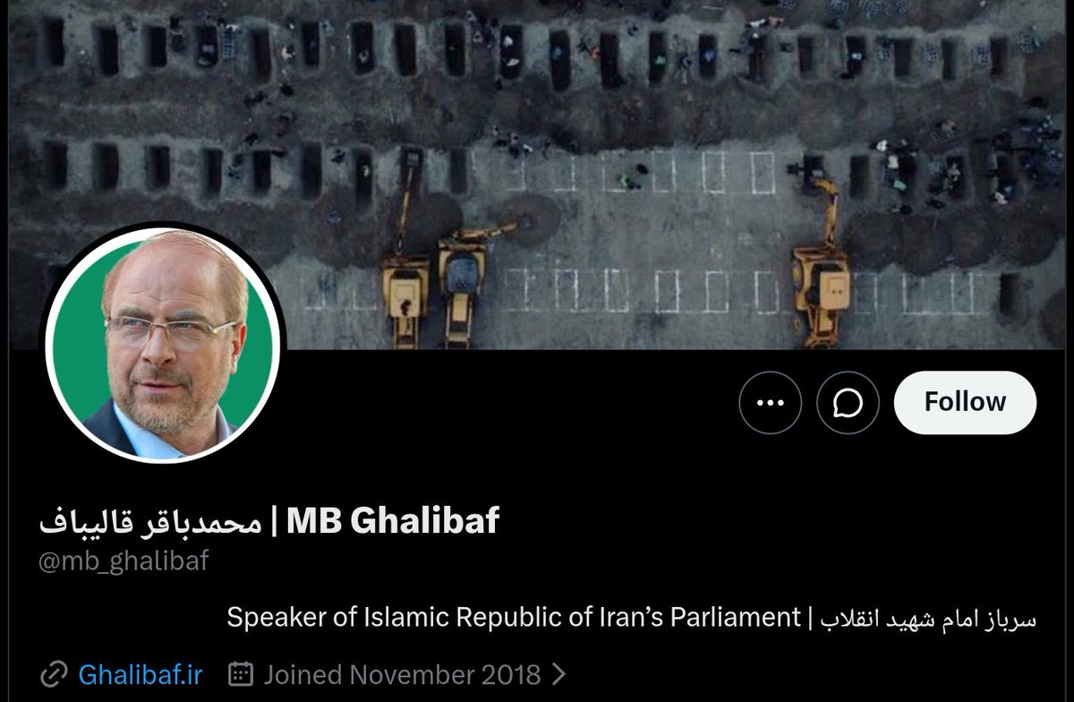 thecuriousindex's tweet photo. Mb ghalibaf speaker of Islamic republic of Iran congratulates America on rising bond yields. https://t.co/Qx2bPTt3Ik