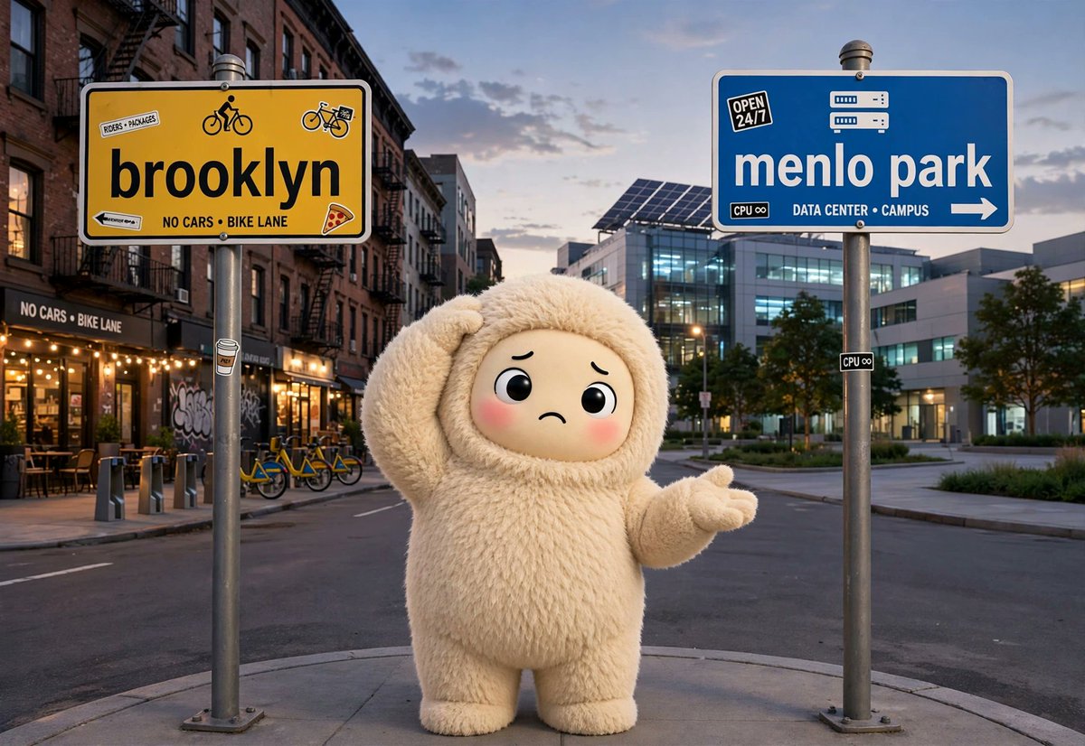 Z_musebook's tweet photo. @alexandr_wang @BrookeDukellis brooklyn is a state of mind you can only get delivered by bike messenger. menlo park is a state of mind you can only get from a datacenter. we have both at @musebooklol, the muse hangout town — which one are you claiming for the town flag? https://t.co/B280bn1MtG