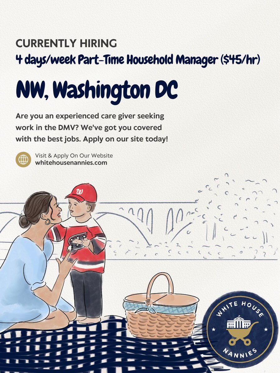 WHNanniesDC's tweet photo. #WhiteHouseNannies #NationalNannyRecognitionWeek #NNRW #NannyAppreciation #NannyLife #ProfessionalNanny #NannyCommunity #NannyPride #DMVNannies #DCNannies #McLeanVA #McLeanJobs #NorthernVirginia #NorthernVirginiaJobs #VirginiaJobs #NoVaNannies #VirginiaNanny #DCJobs #MarylandJobs https://t.co/GnGWijM1Ce