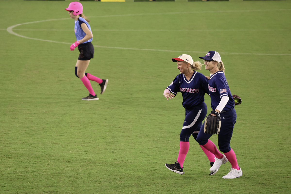 DWStweets's tweet photo. Team Congress didn’t win, but we raised more than $880k this year for @yscbuzz to prevent breast cancer and help young women #BeatCancer! 🥎

Congrats to the #BadNewsBabes on a great victory. So proud of this @CWSoftballGame and all the fans, vendors, and partners! https://t.co/U6dDAFUQ0F