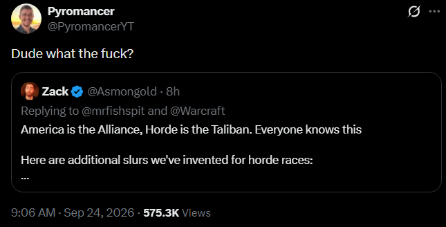 KirscheVerstahl's tweet photo. bros getting upset about fake slurs for a fake race in a video game lol https://t.co/whaFKey4QV