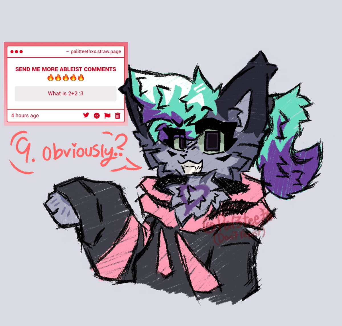 pal3teethx's tweet photo. Oh yea i couldnt decide if I should add teeth or not, so heres teeth alt https://t.co/suBKVyRxI7