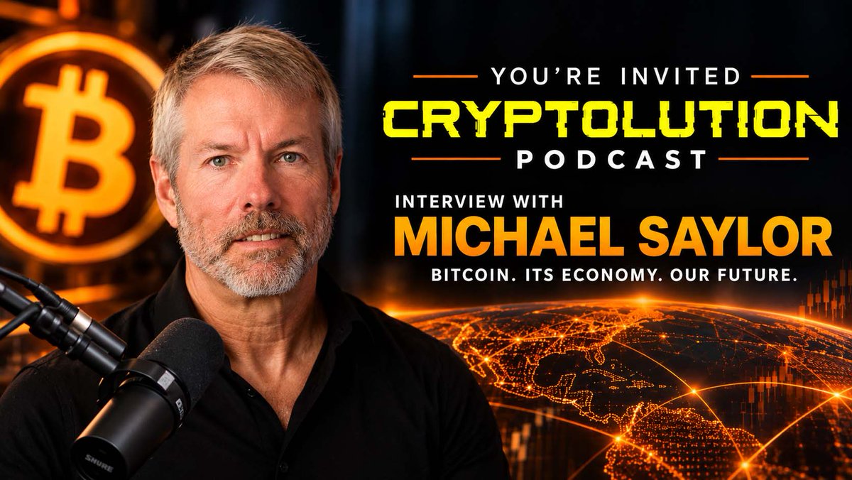 cryptolution101's tweet photo. Michael @Saylor, 

I’d love to invite you onto Cryptolution Podcast interview for a conversation about $BTC, its role in the global financial system, and your vision for where Bitcoin goes from here.

If you want to see this conversation happen: 👇
❤️ LIKE
💬 COMMENT
🔁 REPOST https://t.co/vHgqyEy50i