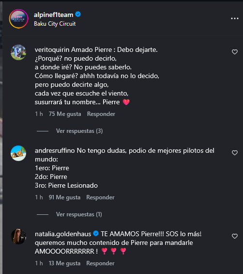 SoyAlpinito's tweet photo. Tanto comentaron sobre hate, Briatore casi nos censura y ya se ve el cambio en los comentarios de las publicaciones de Alpine de Instagram JAJAJAJAJJAAJJAJAJAJAJ

JAJAJAJA SOMOS ÚNICOS https://t.co/M3Ooltrio2