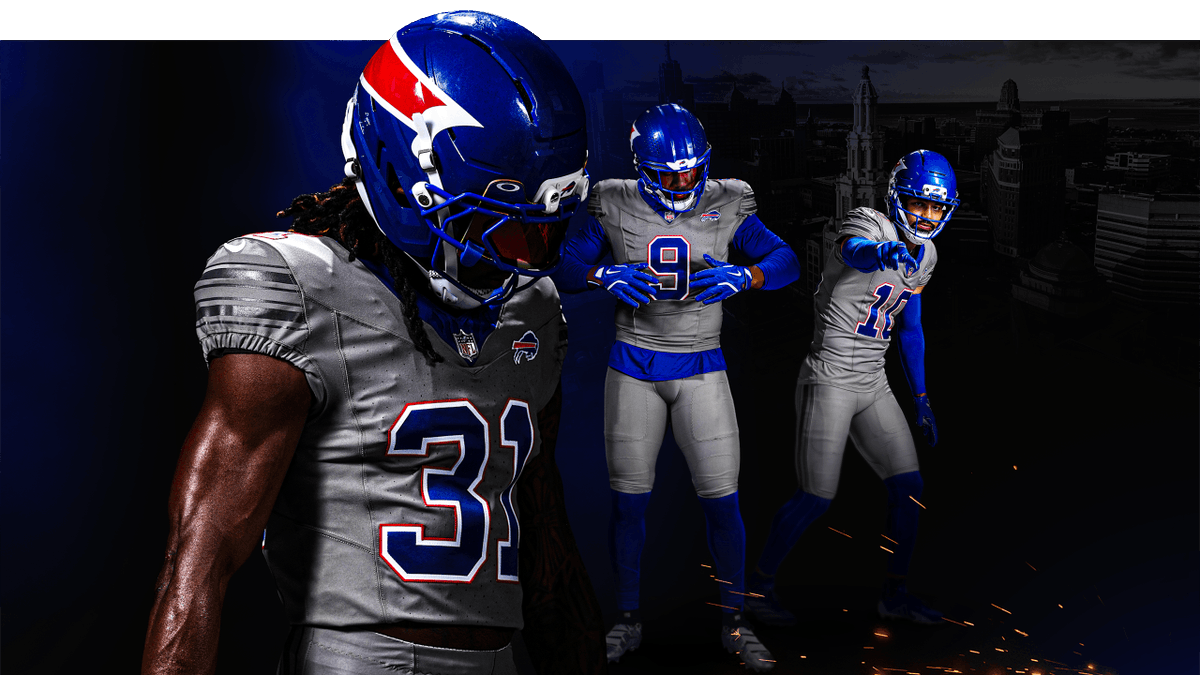 MySportsUpdate's tweet photo. The #Bills will be rocking their new alternate uniforms on Sunday vs. the Chargers: https://t.co/TIhOvnTr7P