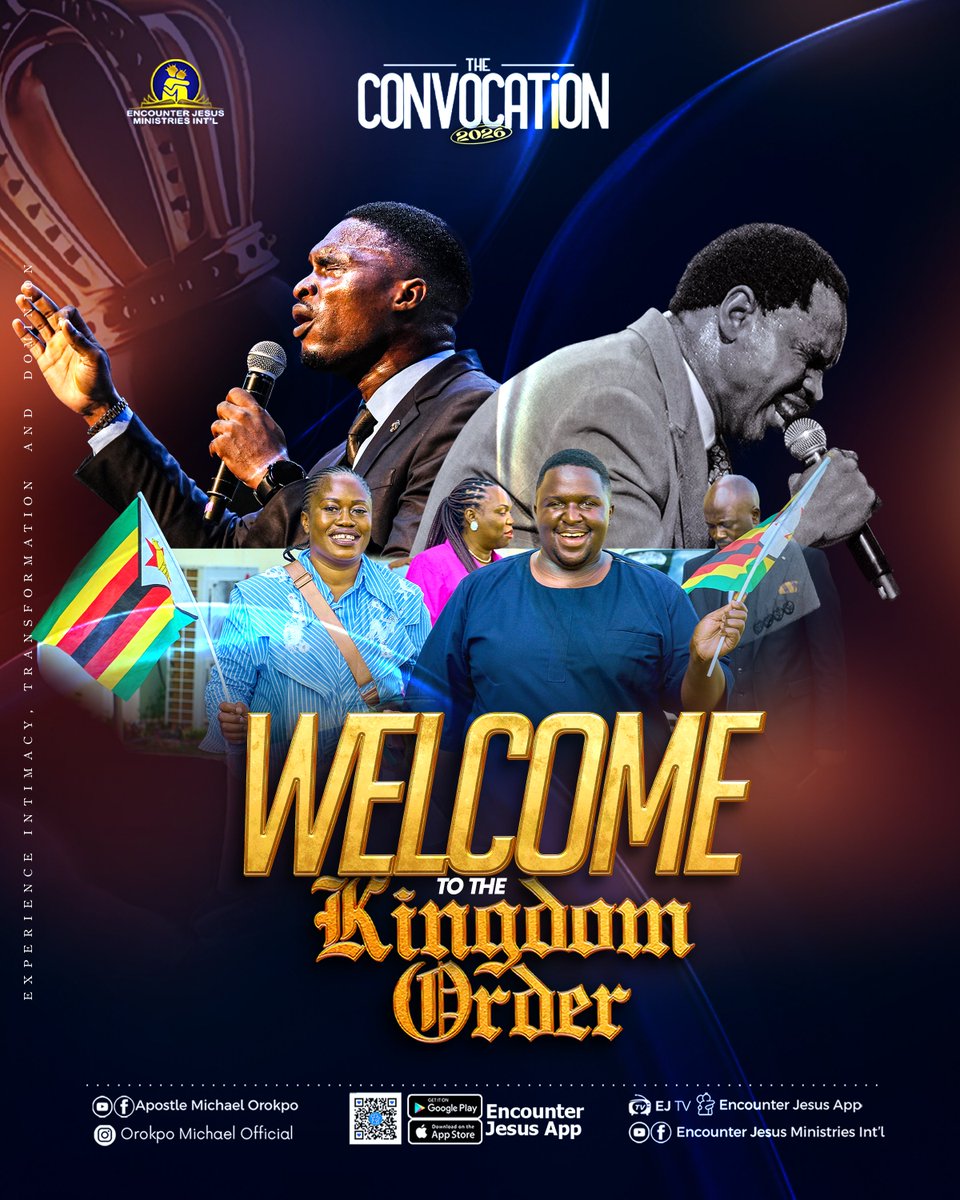 Apostleorokpo's tweet photo. THE CONVOCATION HAS BEGUN.

Welcome to the Convocation. The doors are open. 
The moment is here.
A new chapter begins as we come together to 
encounter the Word and learn the ways of God.

#EJMIConvocation2026 
#KingdomOrder 
#TheConvocation2026 
#EncounterJesusMinistriesInternational 
#ApostleMichaelOrokpo