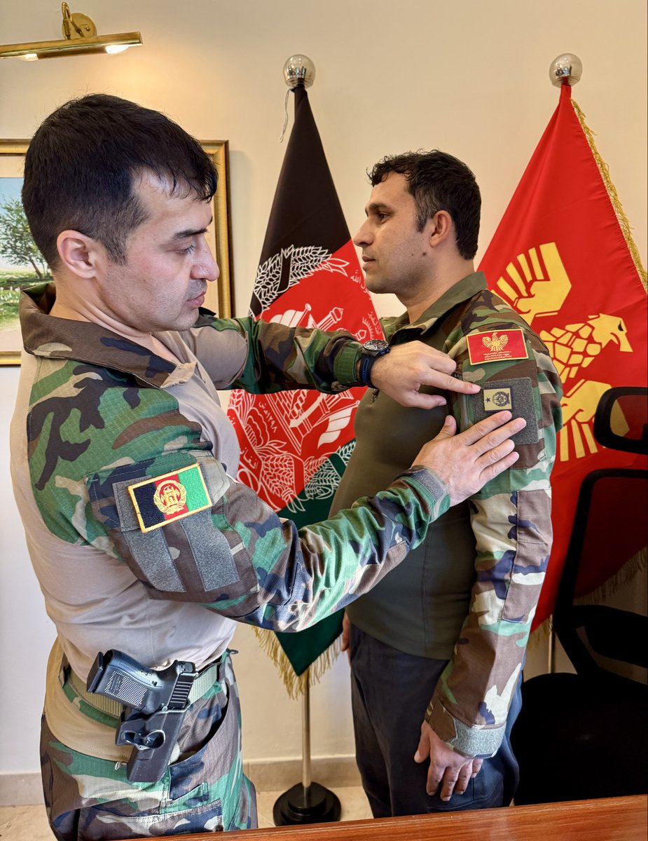 SayedSamiSadat's tweet photo. Today, we honor one of Afghanistan’s finest: Basir Achakzai.

For 20 years, Basir served in the Afghan National Police, taking part in hundreds of combat operations against the Taliban. His family has paid an extraordinary price: five of his brothers lost their lives while serving alongside him in defense of our nation.

Basir is now the only surviving son of a mother who has already sacrificed five sons—and who still supports her last son’s commitment to Afghanistan’s freedom.

Seventeen times Basir has been wounded in combat. Yet he refuses to remain on the sidelines. Today, he stands among the ranks of the Afghanistan United Front, continuing the cause to which he and his family have devoted so much.

In recognition of two decades of service, sacrifice, courage, and leadership, and his recent success in combat operations ageing the Taliban. Today I promoted Basir Achakzai in the field to the rank of Brigadier General.

This promotion is more than a rank. It is recognition of a warrior who has given nearly everything in service to his country.

General Achakzai’s service and the sacrifice of his  family will be remembered with honor.
