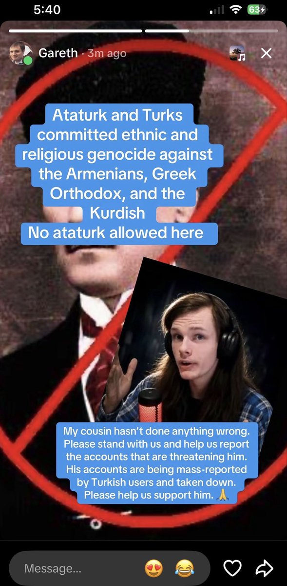 dailygurbetist's tweet photo. Paradox şirketine ait Hearts of Iron IV oyununun Discord sunucusunda, Atatürk'ün soykırımcı olduğunu iddia eden Nicolas Hubert'in kuzeni, TikTok'ta Twitter'daki Türk hesaplarının kendi kuzenini linçledikleri için bu hesapların banlanması için yardım istedi. 

Ayrıca Türkiye Cumhuriyeti'nin kurucusu Mustafa Kemal Atatürk'ün ve tüm Türklerin soykırımcı olduğunu iddia etti.