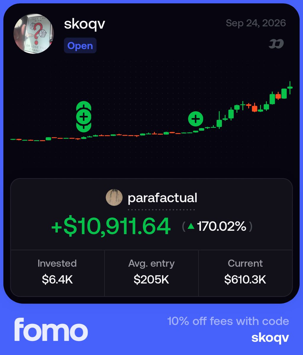 Skoqvv's tweet photo. My position is locked in. Do your research and send this coin to the moon. $parafactual https://t.co/uMmzJGoTS7