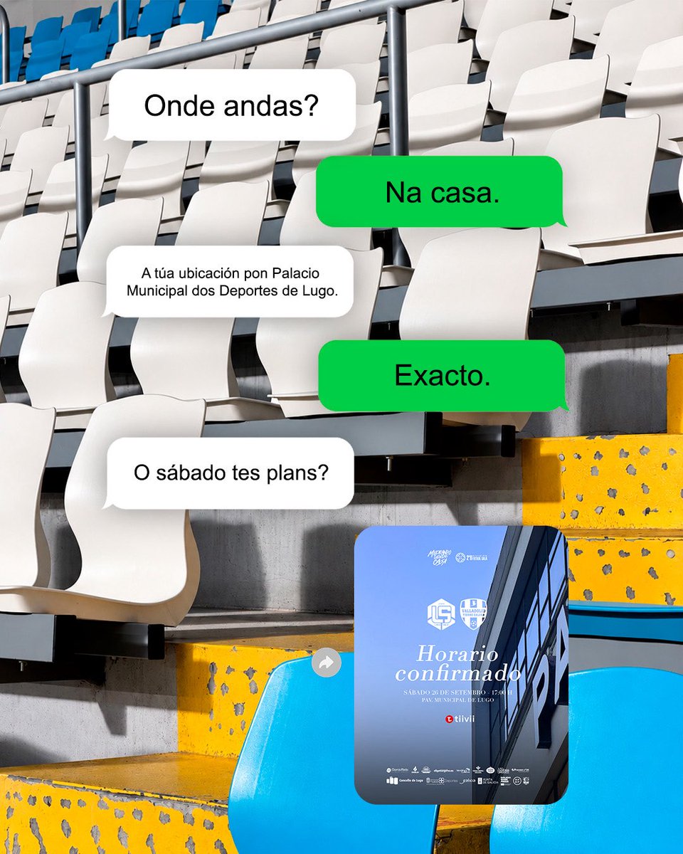 ADCLugoSala's tweet photo. 😉 Xa sabedes o que toca o sábado. 

#LugoSalaValladolid https://t.co/XRFHUi5RGc