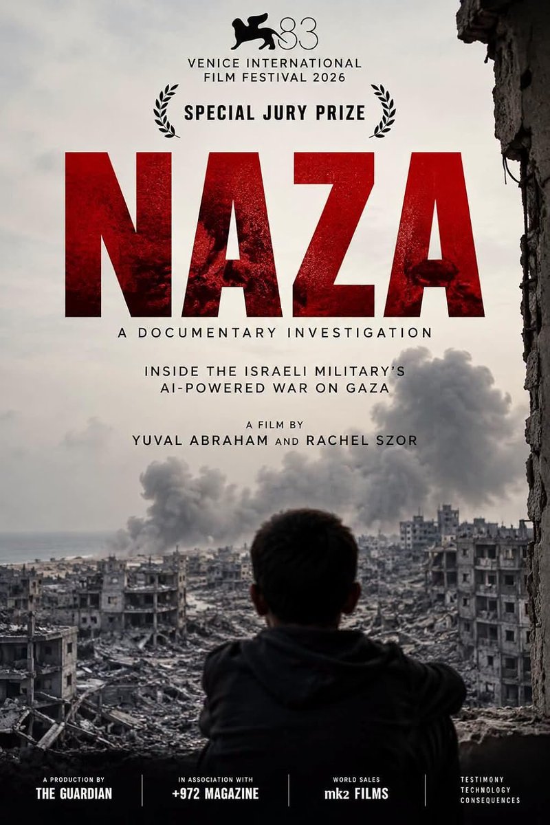 laestatuilla's tweet photo. NAZA, filme en donde soldados del IOF admiten sus atrocidades durante el genocidio en Gaza, estará disponible gratis en streaming en noviembre a través de The Guardian. https://t.co/AhOnLYxhkk