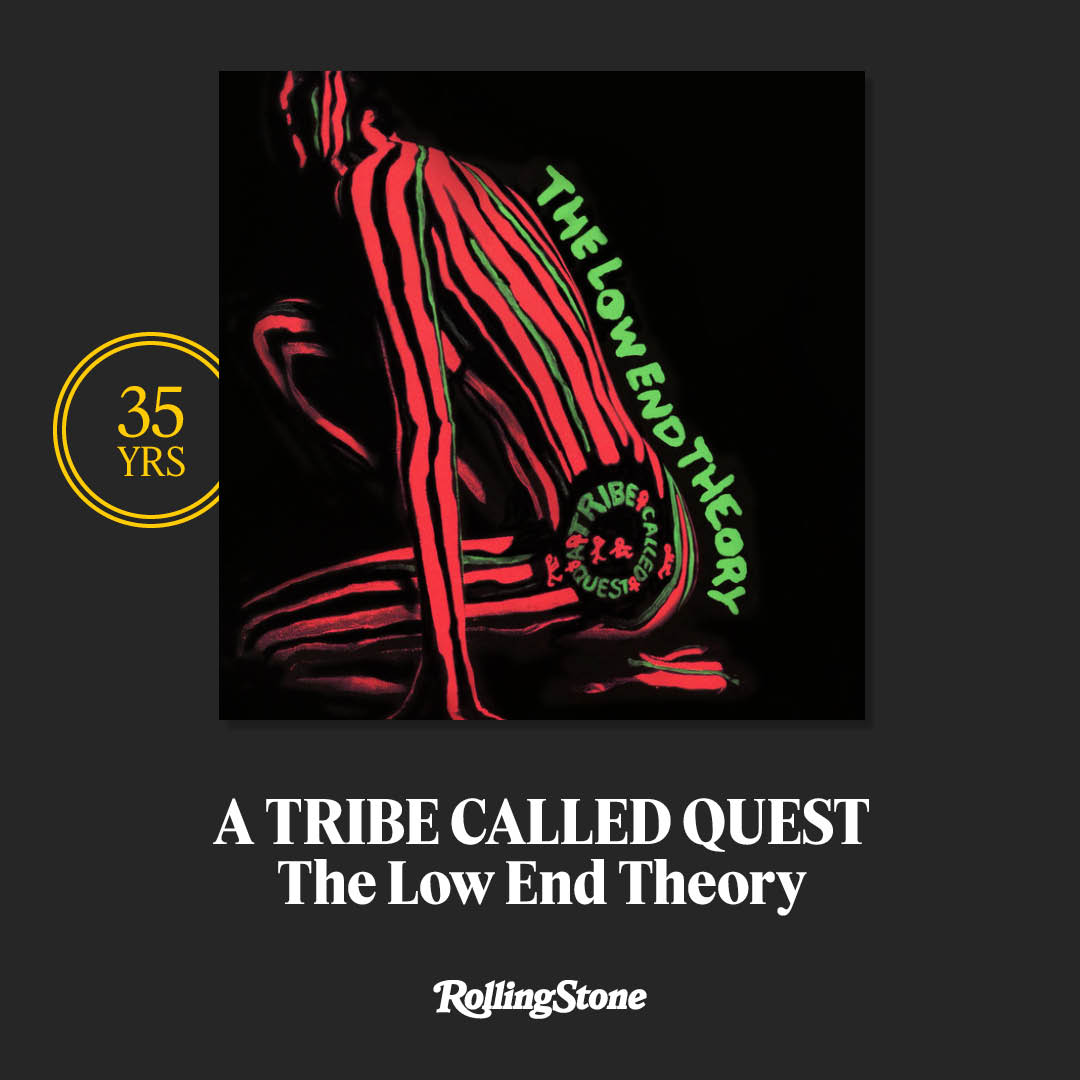 RollingStone's tweet photo. A Tribe Called Quest released 'The Low End Theory' 35 years ago today. 💿

The album sits on Rolling Stone's list of the 500 Greatest Albums of All Time. https://t.co/ljZBvDTQUA