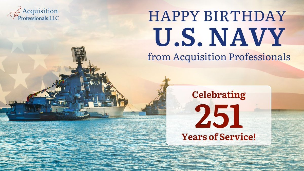ACQPROS's tweet photo. Happy 251st birthday to the @USNavy ! ⚓ We thank sailors, Navy veterans, and their families for their service and sacrifice, with special appreciation for the Navy veterans in our AP community. #NavyBirthday https://t.co/FtS38jwInZ