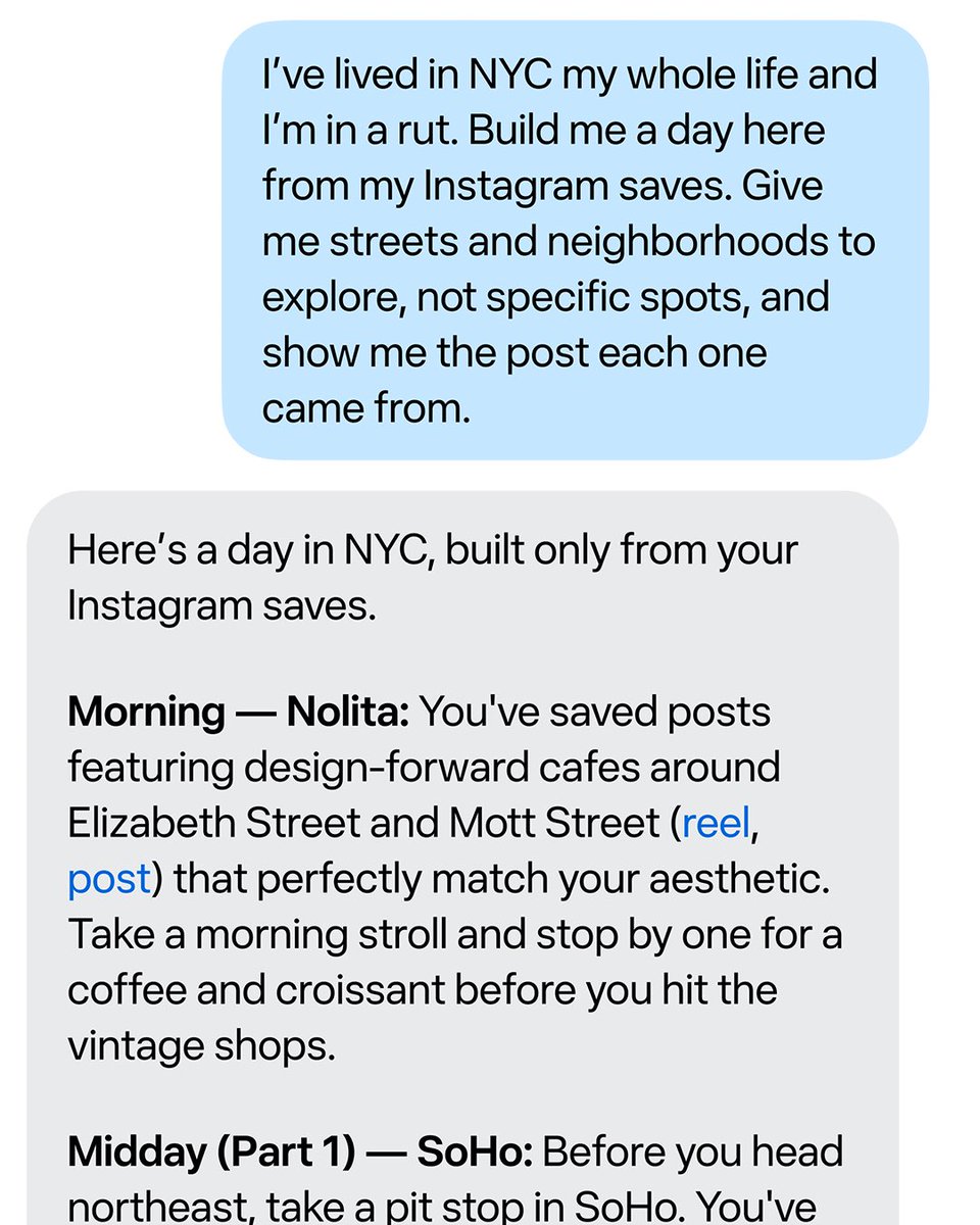 instagram's tweet photo. Valentino let @Muse plan his day in New York based on his Instagram saves 🗽 https://t.co/CjGP7Xh2kG