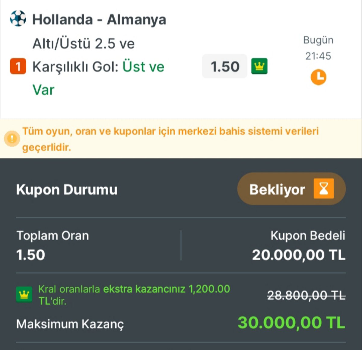 Ensonragnar's tweet photo. ♨️ %50 KÂR İSTEYEN HERKES ALSIN BUGÜNÜN EN NET MAÇI ✅

🍀 BOL ŞANSLAR 🍀 https://t.co/3E0UnRsq39