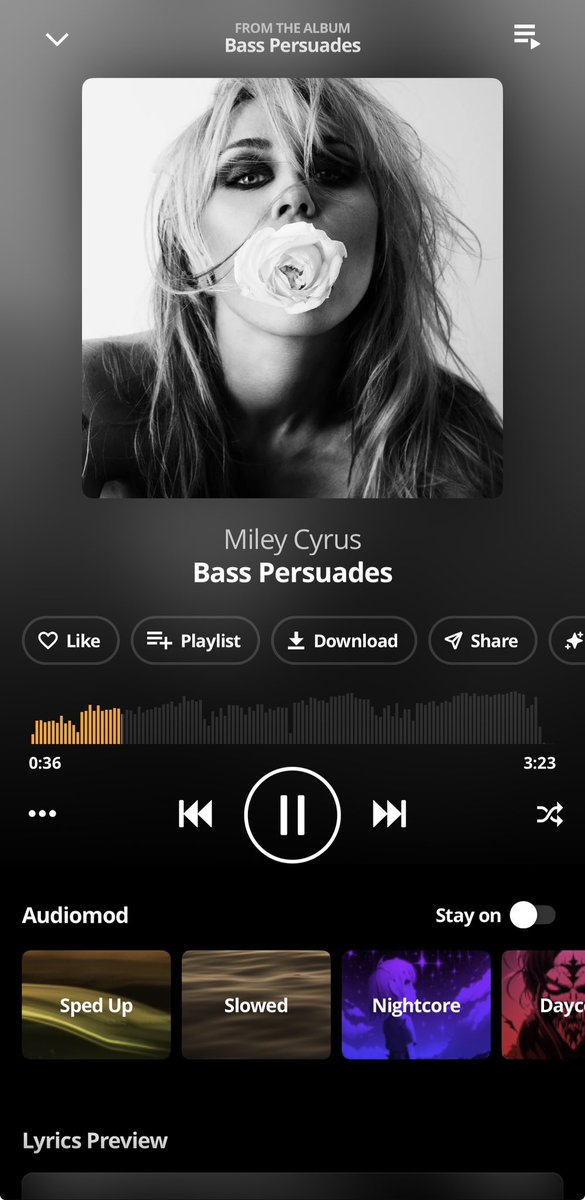 IrfanCyrus's tweet photo. "BASS PERSUADES" is really close to hit #1 on Billboard 200.

If you're outside the US

• Download any VPN ( most will have a free trial)
• Activate the VPN with a US IP and create an account on Audiomack.
• Listen to all the tracks on the album https://t.co/6I3b9U57wt