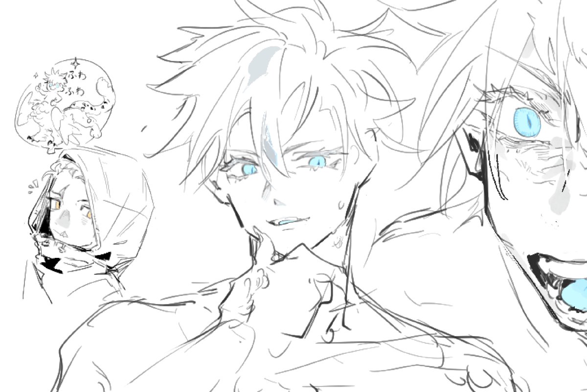 IODINE______'s tweet photo. 友達の家のキメラ風味の五悠を描いてください
💤💤😇 https://t.co/W52UEw07SE