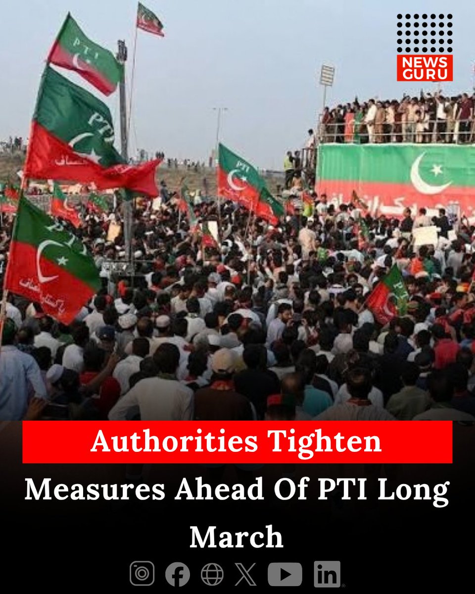 newsgurupk's tweet photo. Authorities Tighten Measures Ahead of PTI Long March
Read more: https://t.co/C2VaIwTrzK
#NewsGuru #PTI #LongMarch #Jhelum #Pakistan #PTIProtest #SecurityMeasures https://t.co/PuFgnhdHHE