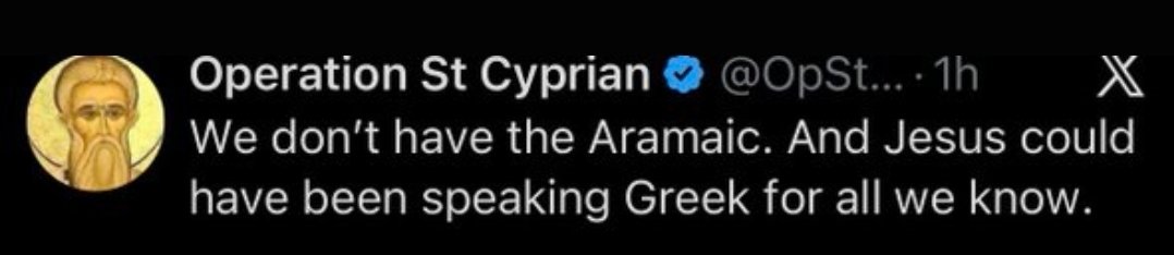 MDinYoDMs's tweet photo. @MimiSchizo @RCNonsense The point of the post he is quoting it trying to undermine the connection between Peter and Rock by saying it could have been in Greek.  Of course Jesus could've spoken Greek but saying this in Greek in front of his disciples who spoke Aramaic with him and each other is silly. https://t.co/VJamNcaOAF