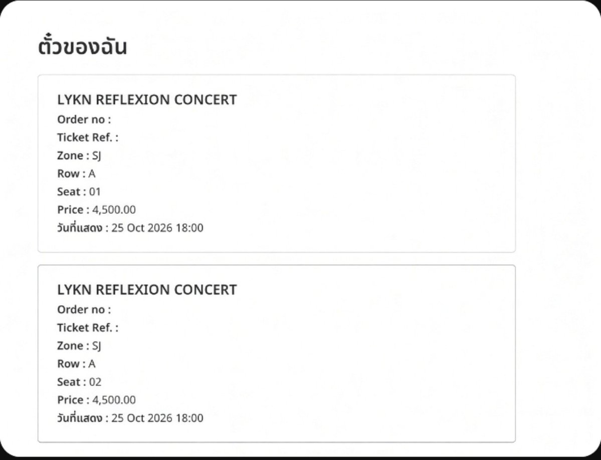 SlRlNMB97's tweet photo. ปล่อยบัตรวันที่25 4500 2 ใบติด เบเนครบค่ะ  sj row  a  
ที่นั่งติดกันใบละ6.5 รับคู่12,000
มัดจำ6000มีเครดิต นัดรับตามแนวบีทีเอสหรือสยามได้เลย
#LYKNReflexionConcert https://t.co/Q6cETq52VN
