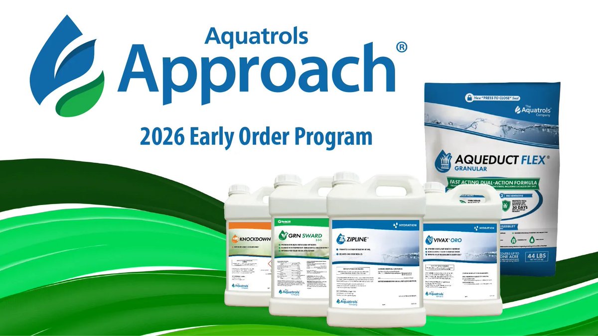 LandscapeTurf's tweet photo. Get ahead of 2027 with Aquatrols Early Order. Talk to your rep about program opportunities and deadlines.

#Aquatrols #EarlyOrder #EOP2026 #TurfManagement https://t.co/bFzVpTMHhL
