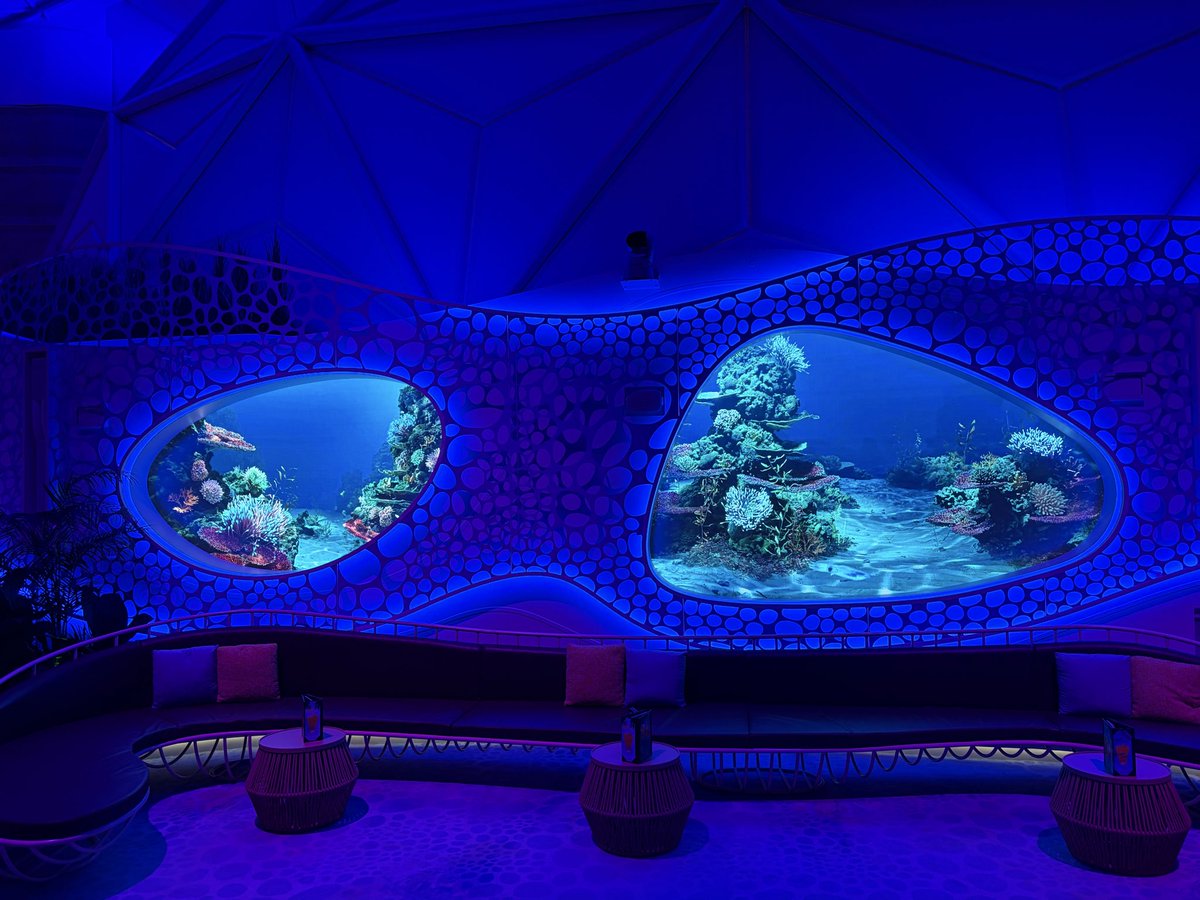 HookedCruising's tweet photo. The Overlook is a beautiful place to hang out on Icon class ships, especially at night! #staroftheseas #royalcaribbean https://t.co/QbGJdoUfS8