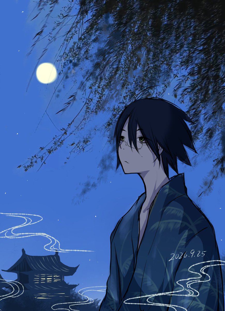 LsakuraO2's tweet photo. Nozomu is enjoying the moon.

Happy Mid-Autumn Festival!🥮
#さよなら絶望先生 #糸色望 https://t.co/oDdPM8R0Ut