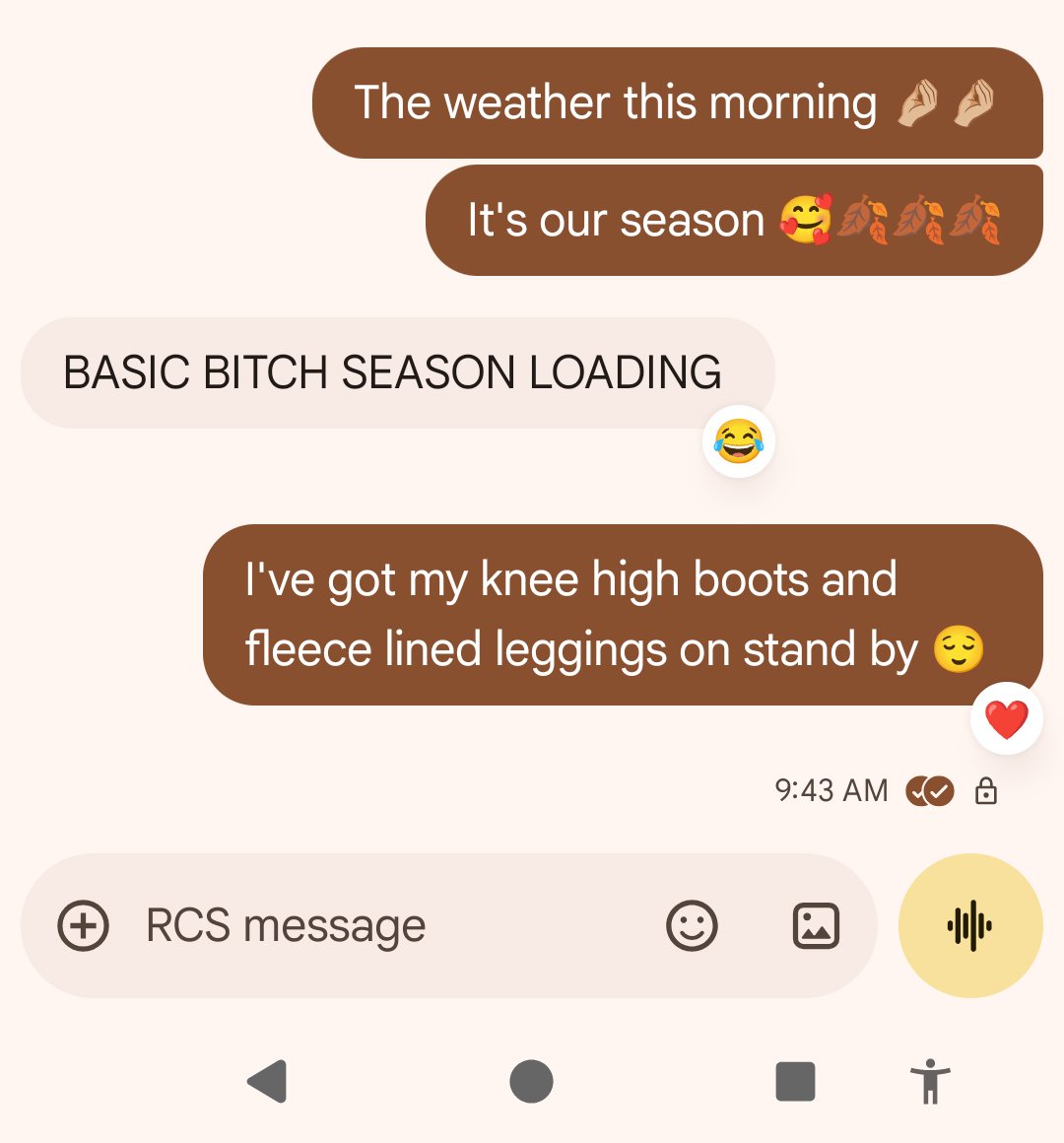 JustKassy52's tweet photo. Safe to say @SurrendertoVi and I have been PATIENTLY waiting for summer to fucking end 😂😌🍂 

It's about to get real basic LOL https://t.co/1eBQldrYby