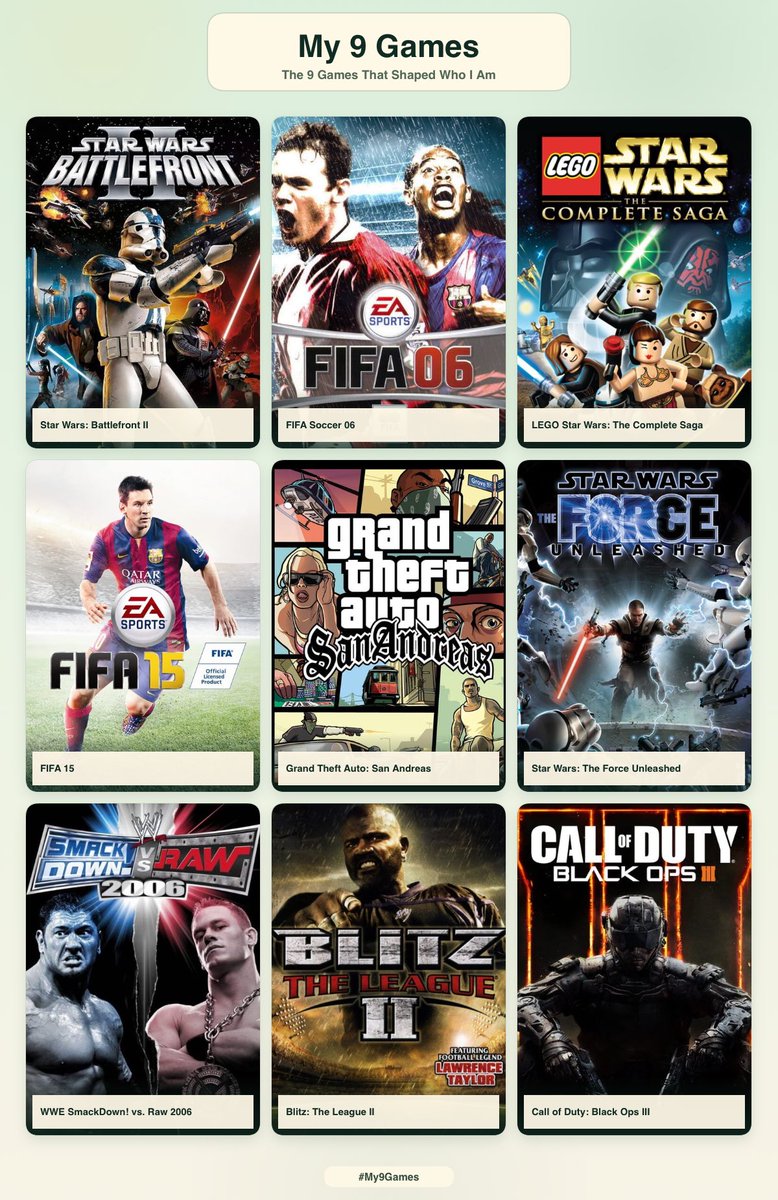 TJayyyy_1's tweet photo. The way some of these games made me instantly get their successors is crazy.
Feels like yesterday I was a kid playing them https://t.co/bMl6EWYLVX