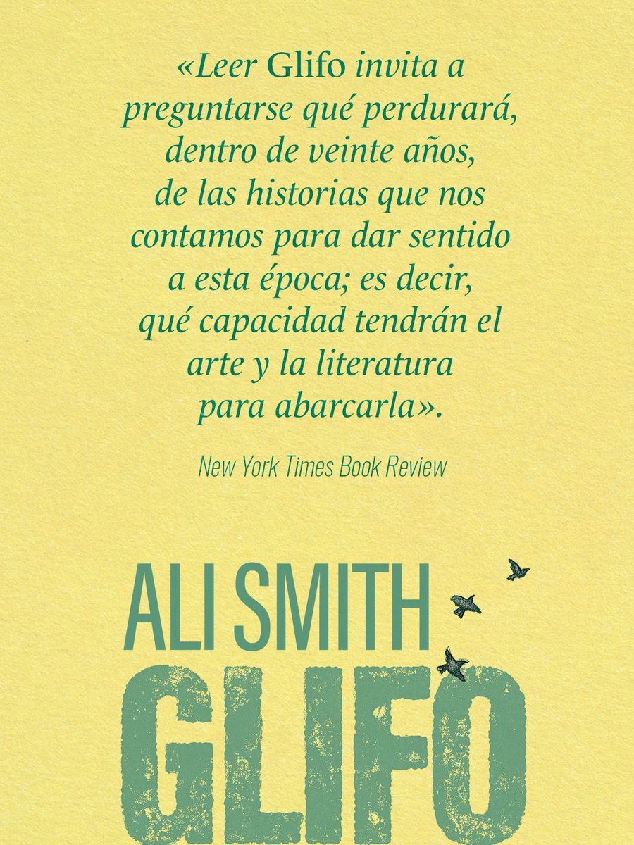 Nordica_Libros's tweet photo. Antes de llegar a España, "Glifo" de Ali Smith ya ha conquistado a los lectores de habla inglesa. Os compartimos algunas de las menciones en prensa internacional con la ilusión de que os pique el gusanillo por leer esta maravillosa novela.
¡Ya en librerías!
#alismith #glifo https://t.co/ypZ6kLTKLm