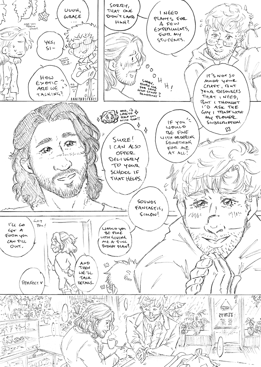 anniabstract's tweet photo. flower shop AU (Tethys) part 10/? #bloodymary

some exposition, some context, some silliness (it's like a filler episode) https://t.co/bYpNeijv3y
