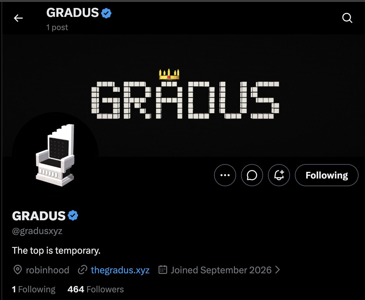 00xmado's tweet photo. Early Project on RobinHood 

@gradusxyz https://t.co/pRPmYe62rw
