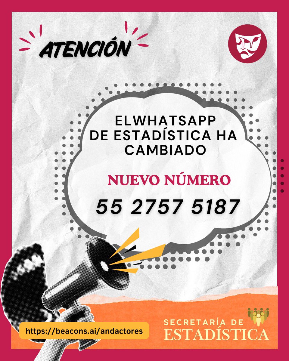 andactores's tweet photo. ¡Atención! Elimina el número anterior de tus contactos, para evitar confusión.
#SomosANDA https://t.co/4FCsk9Rt7U
