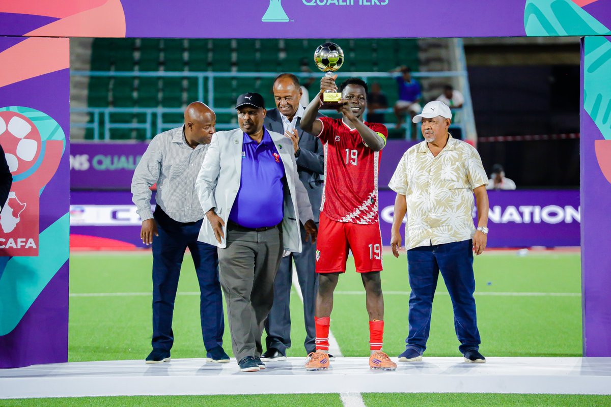 Cecafaonline's tweet photo. Sudan's Mazin Fadul Albahli Taowr named Best Player of the 2026 U-20 AFCON CECAFA Qualifiers

#U20AFCONCECAFAQUALIFIERS #cecafa https://t.co/HMPiBPbbYL
