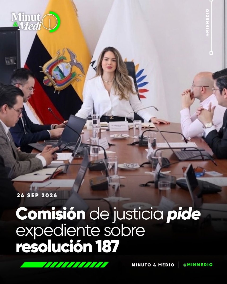 MinMedio's tweet photo. 🟢#ATENCION •La Comisión de Justicia inició la fiscalización al Consejo de la Judicatura. La investigación se centra en la supresión de juzgados especializados.

La mesa solicitó el expediente completo de la Resolución 187. Esteban Torres aseguró que se revisarán los sustentos técnicos.