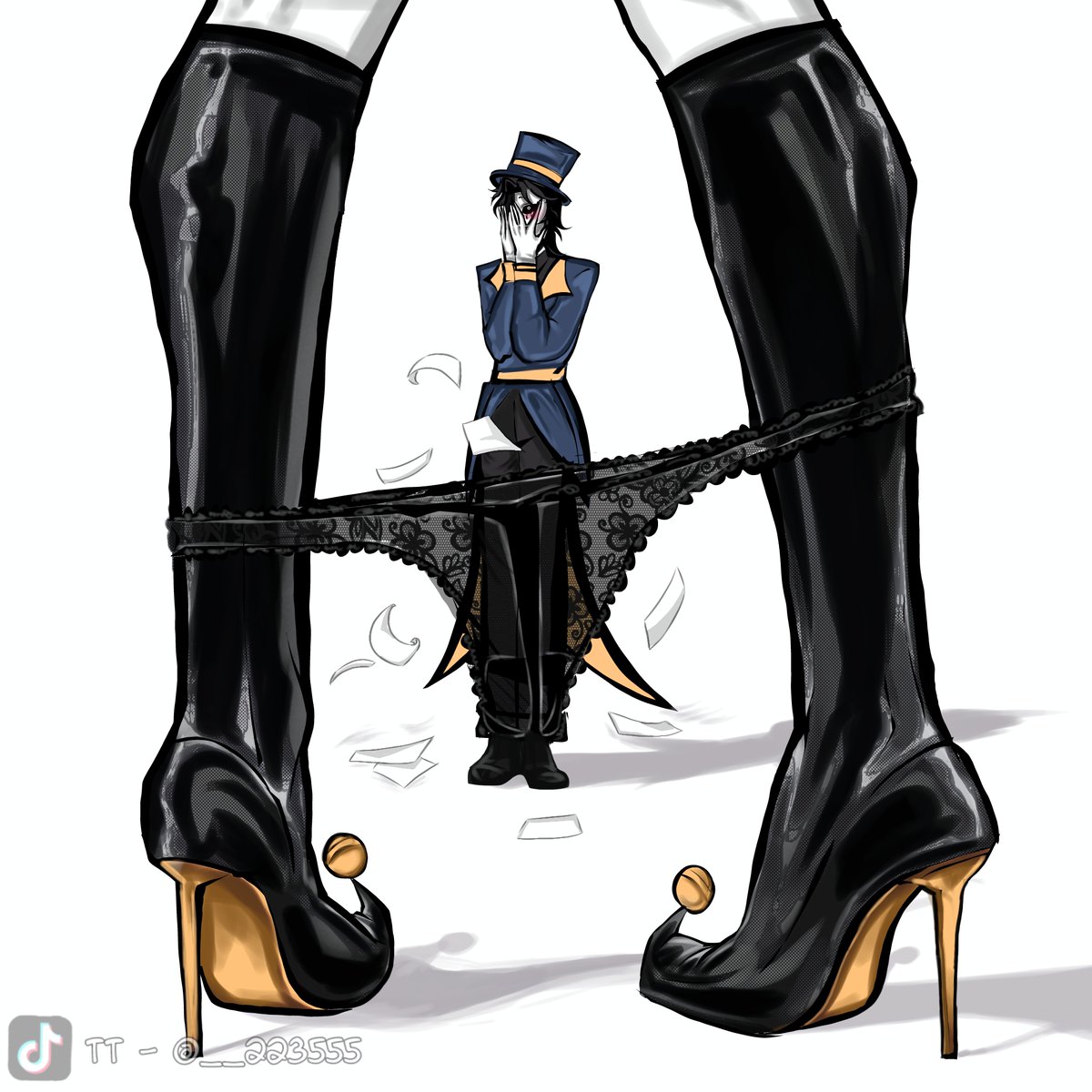 __223555's tweet photo. I still don't understand how to draw latex, though...🤔 
#TFC #Jester #Tickettaker https://t.co/sCBIUZZ2LV