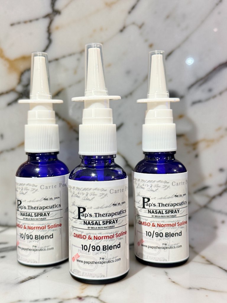 bbleunaturals's tweet photo. Our new DMSO nasal spray is flying off the shelves!!!  

I hope everyone has the same positive outcome that I’ve had.   

Years of chronic sinus infections, pressure, and nasty mucous, all coming to an end.   Within 15 minutes of my first use, I was blowing my nose and getting out mucous that had to have been there for a LONG time.   So far, so good!  

https://t.co/GsdMDKEN35