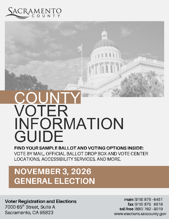 SacCountyCA's tweet photo. County Voter Information Guides Are Mailing Out

All registered voters will receive their County Voter Information Guide unless they have opted out of the paper version.

To go paperless, update your preference with the Voter Action Form through MVP.

More info:
https://t.co/xwgKu7R6K8
or call (800) 762‑8019.