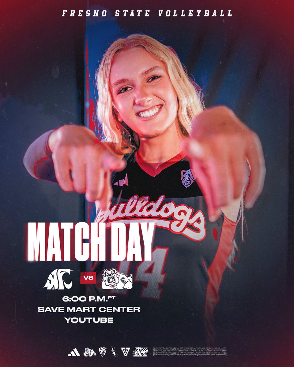 savemartcenter's tweet photo. 🏐  PAC-12 Match Day at the Save Mart Center! 

Washington State vs. your Fresno State Bulldogs! 

🚪 Doors open at 5p
🅿️ Free Parking

Let's go Bulldogs! 

#FresnoState #Bulldogs #PAC12 #SaveMartCenter #SMCRocks https://t.co/MQN1eK1aWd