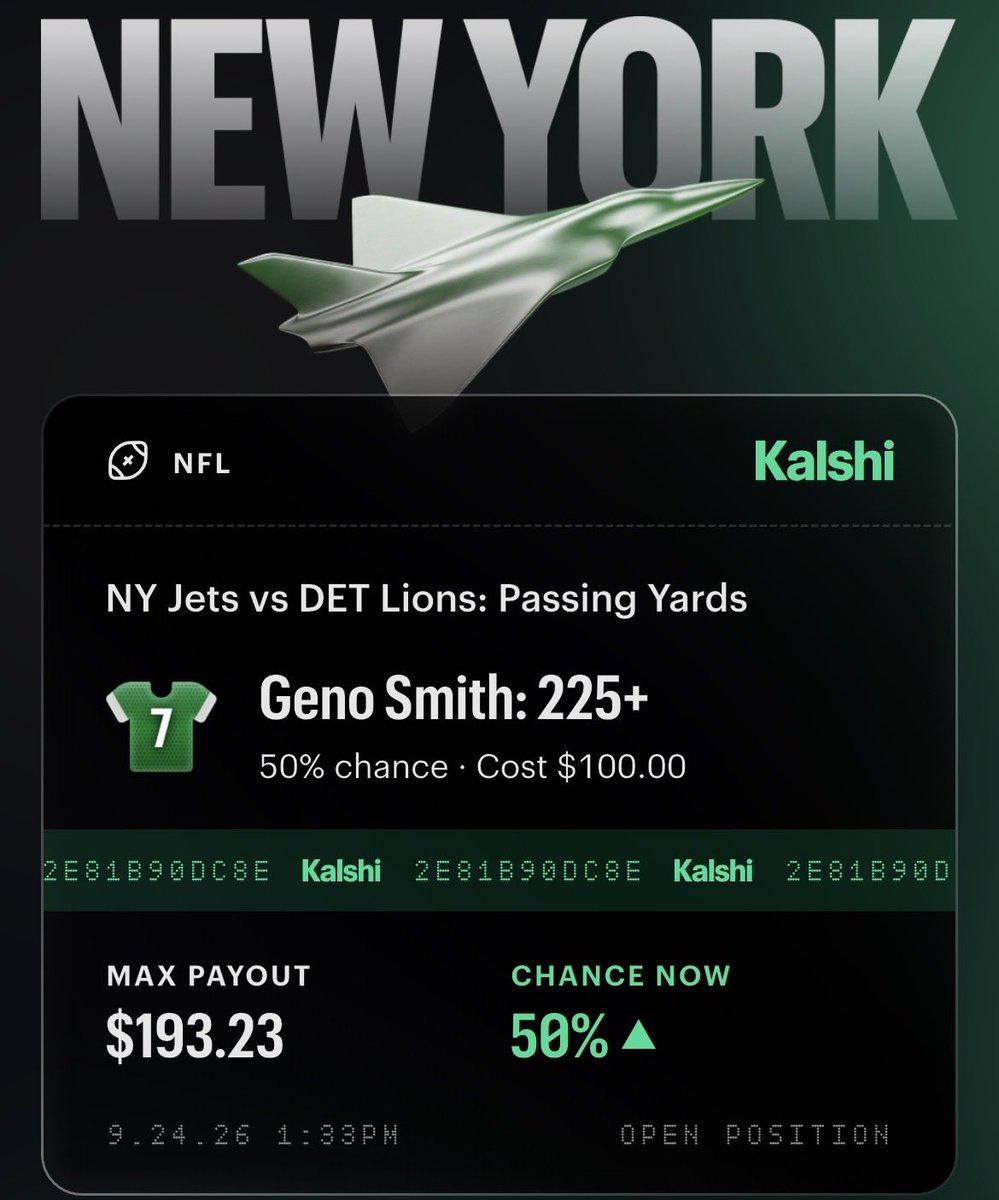 The_Prop_Father's tweet photo. Prop Father official play of Week 3🤌

Geno Smith over 225 passing yards

This one’s simple for me, fade the Detroit secondary. Already a bad unit allowing 329 pass YPG and now down another starter in Avonte Maddox. 

The number isnt all that big, almost a TD dog and in a dome. 

Let’s go hit a 2 unit play and get back on track.