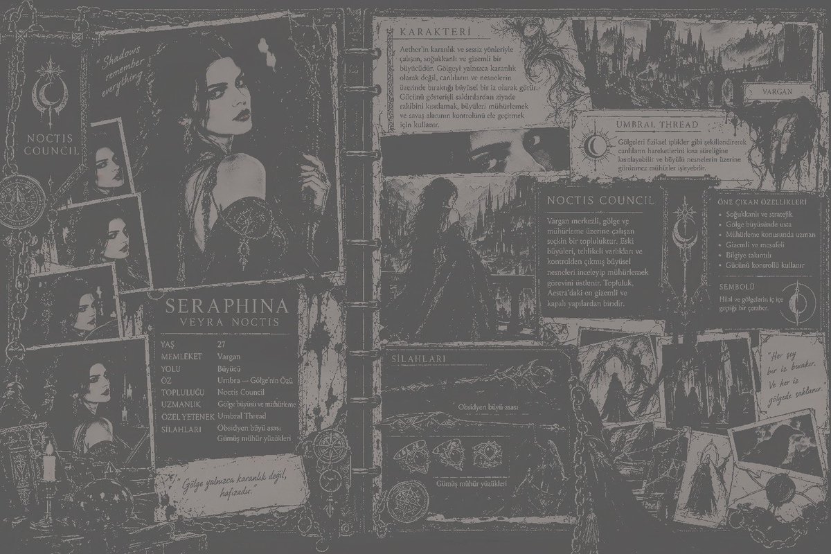 vaexiusfam's tweet photo. ⠀

⠀⠀⠀⠀welcome to  . . 🔮 —  𝗮𝗲𝘀𝘁𝗿𝗮  
⠀⠀⠀⠀▸ seraphina veyra noctis, 27.
⠀⠀⠀⠀▸ büyücü | umbra.
⠀⠀⠀⠀▸ noctis council | eryndor. 
⠀⠀⠀⠀𝘁𝗵𝗲 𝗽𝗮𝘁𝗵 𝗼𝗳 𝘀𝗼𝘂𝗹 ⋆ 𝘄𝗶𝘇𝗮𝗿𝗱  .!

⠀ https://t.co/RsY9WVTnI2
