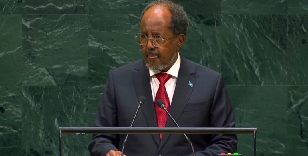 CirkaNews's tweet photo. #UPDATE: Hassan Sheikh told the UN Somalia still needs foreign troops, and appealed for more money to keep them there.

After touting his government’s “capable” institutions, he admitted Somalia still cannot secure itself without outside forces. More boasting, more begging, and no clear path to standing on its own.