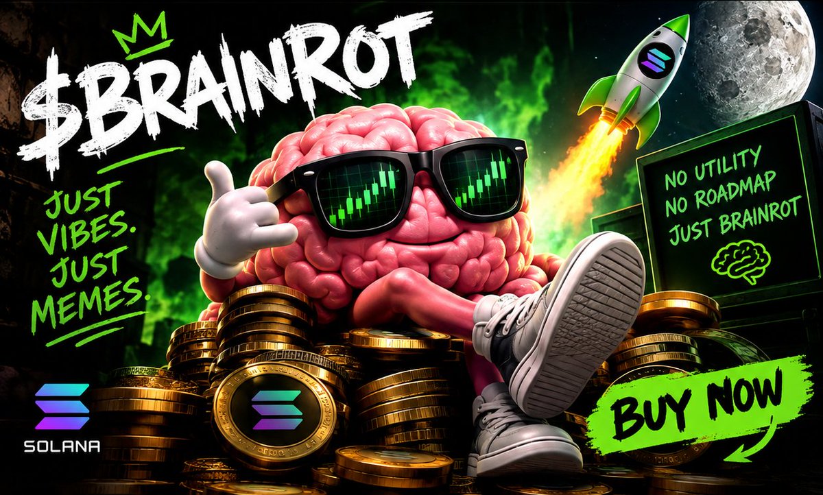 BrainrotBase's tweet photo. 🧠 THE ROT HAS BEGUN. 💀

No roadmap. No promises. Just brainrot.

$BRAINROT

Join the movement. Because normal is boring.

🔗 https://t.co/Dbu6CAzLgA

#BRAINROT #Solana #MemeCoin #JustVibes #ToTheMoon https://t.co/bt5JBWl9DO
