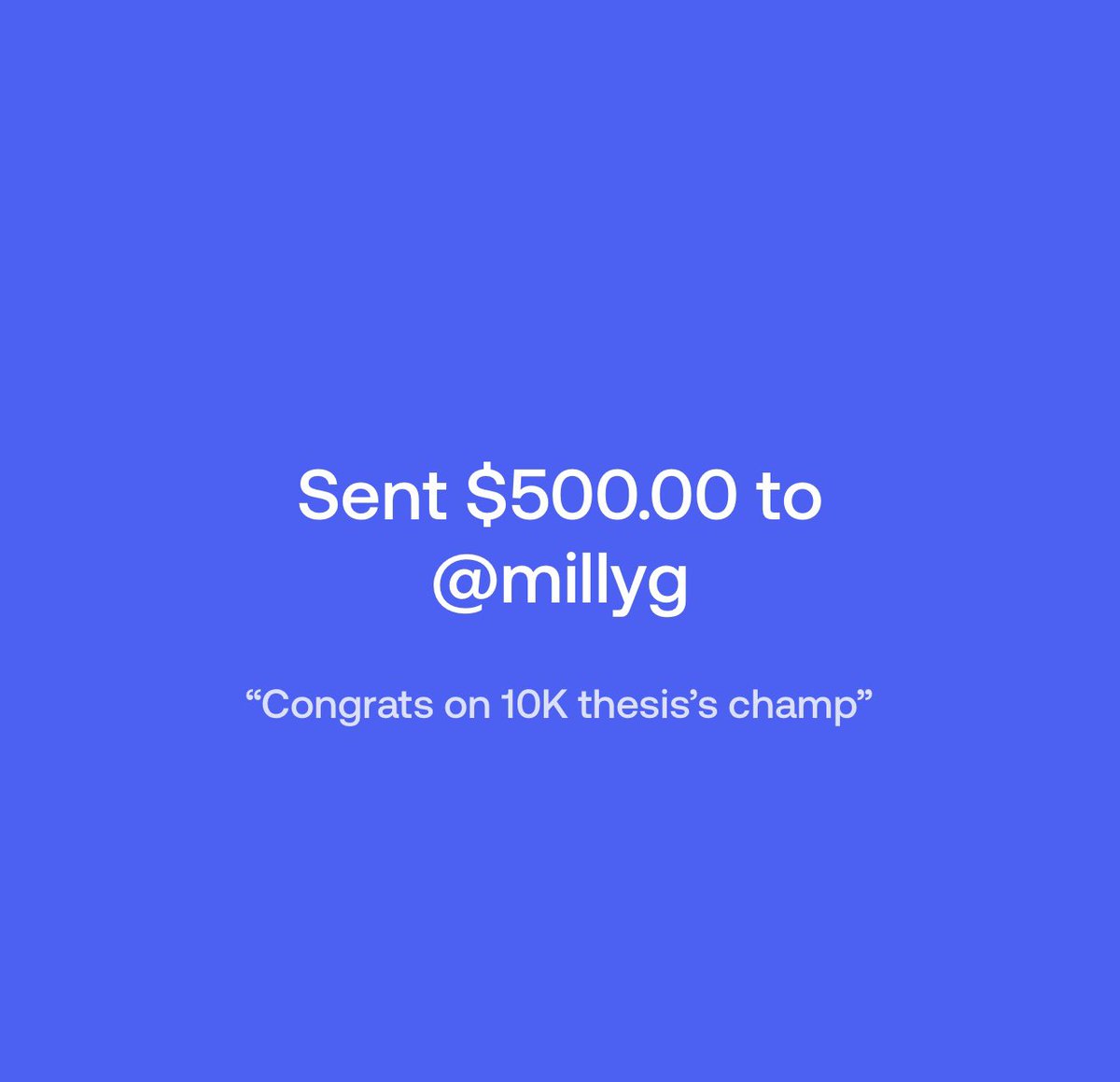 BarBarrBinks's tweet photo. Congratulations to @millygonfomo for hitting 10K thesis’s! I sent you the $500 reward!

@seyong Is @millygonfomo the first person to hit 10K thesis’s on fomo?

$CATE fam different 🐈 https://t.co/V4FEiBngoQ