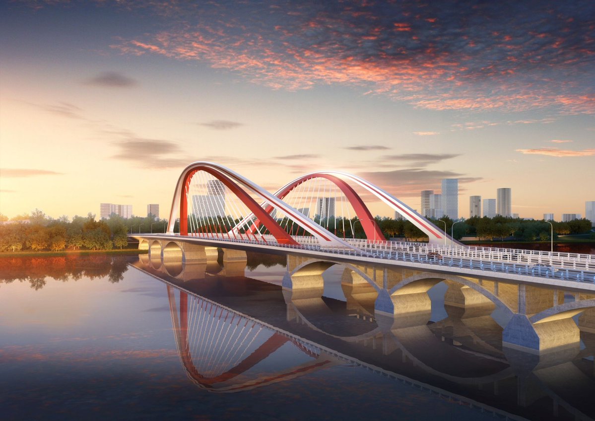 meoruphy's tweet photo. [Circular piers make urban riverside projects more stable and stylish!  #BridgeEngineering #InfraTech]， https://t.co/AtKWaUbGTT