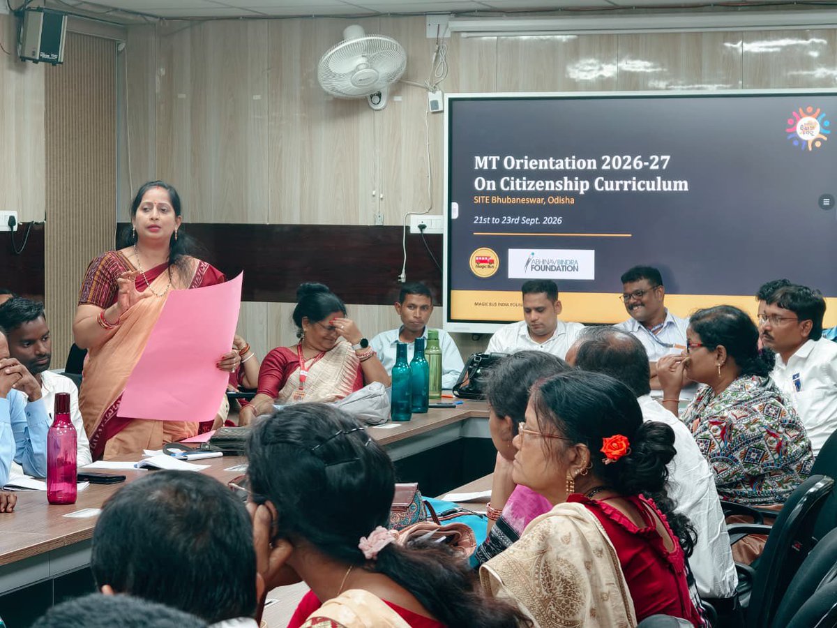 PSSOdisha's tweet photo. A three-day Master Trainer (MT) Training on Aspirational Council Kridangan (Citizenship Skills) was successfully completed at the SITE, Bhubaneswar.
#AspirationalCurriculum #PMShriSchools 
@SMEOdisha @OSEPA_Official @MagicBusIndia @abfoundationind https://t.co/P0RAcb5zsb