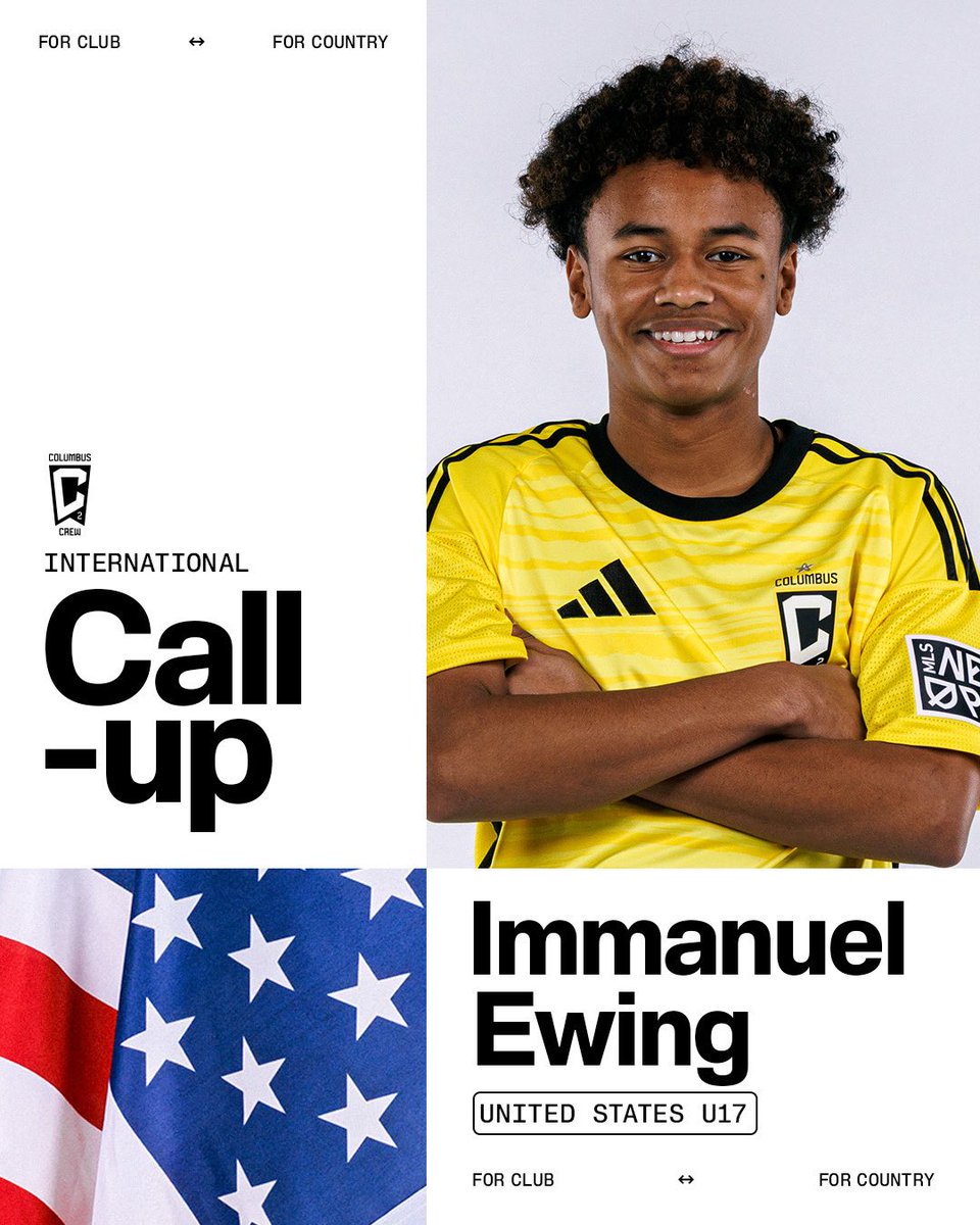 ColumbusCrew2's tweet photo. Going global 🌎

Gianmarco Di Noto, Immanuel Ewing and Prince Forfor have each earned invitations to compete with the @USYNT in Spain ahead of the U17 World Cup 🤩 https://t.co/fgH2IvQ3If