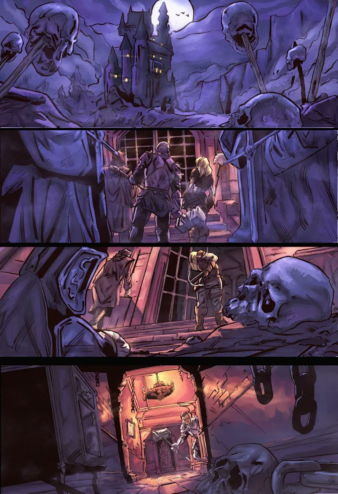 niadesigns1's tweet photo. The deeper they go, the more terrifying the truth becomesπ°π
#ComicBook #ComicPanels #ComicStory #DarkFantasy #FantasyArt #HorrorComic #DarkComic #GothicFantasy #MedievalFantasy #SequentialArt #GraphicNovel #ComicIllustration #IndieComics #ComicLovers #EpicFantasy #ComicBookArt https://t.co/fIoyI0srap